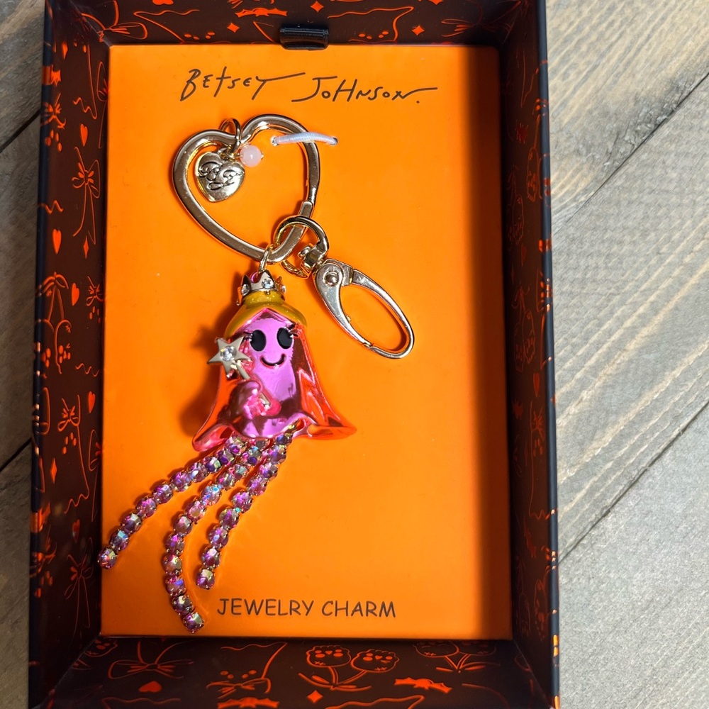 Betsey Johnson Princess Ghost Bag Charm/ Keychain